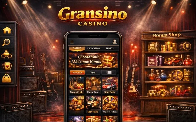 Gransino mobile casino browser experience