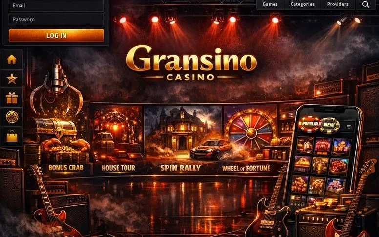 Gransino Casino login page banner