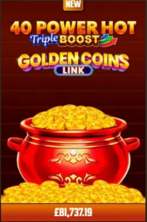 40 Power Hot Golden Coins Link jackpot slot